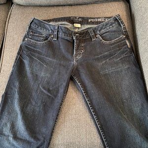 Silver Pioneer Style Jeans Flare/boot cut